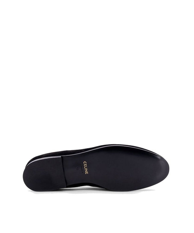 Celine Black Calfskin Slip-On Loafers