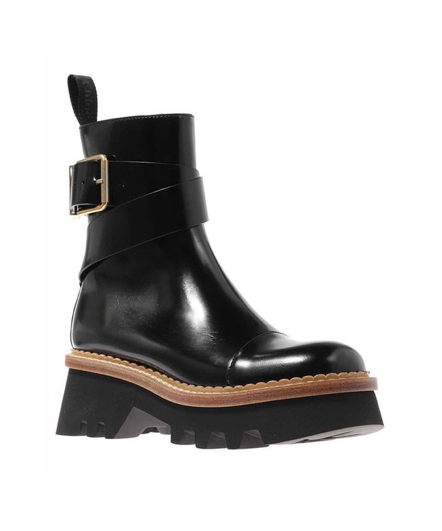 Chloé Black Calfskin Ankle Boots