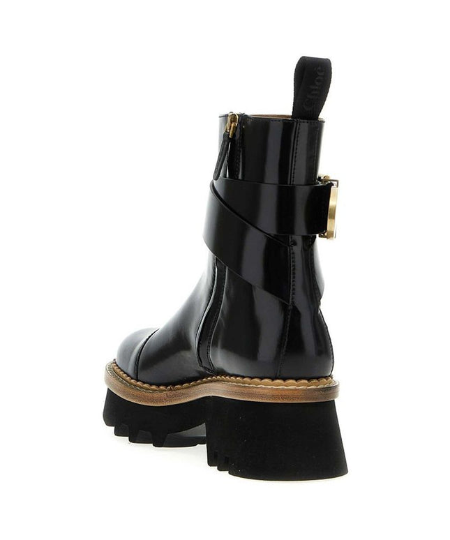 Chloé Black Calfskin Ankle Boots