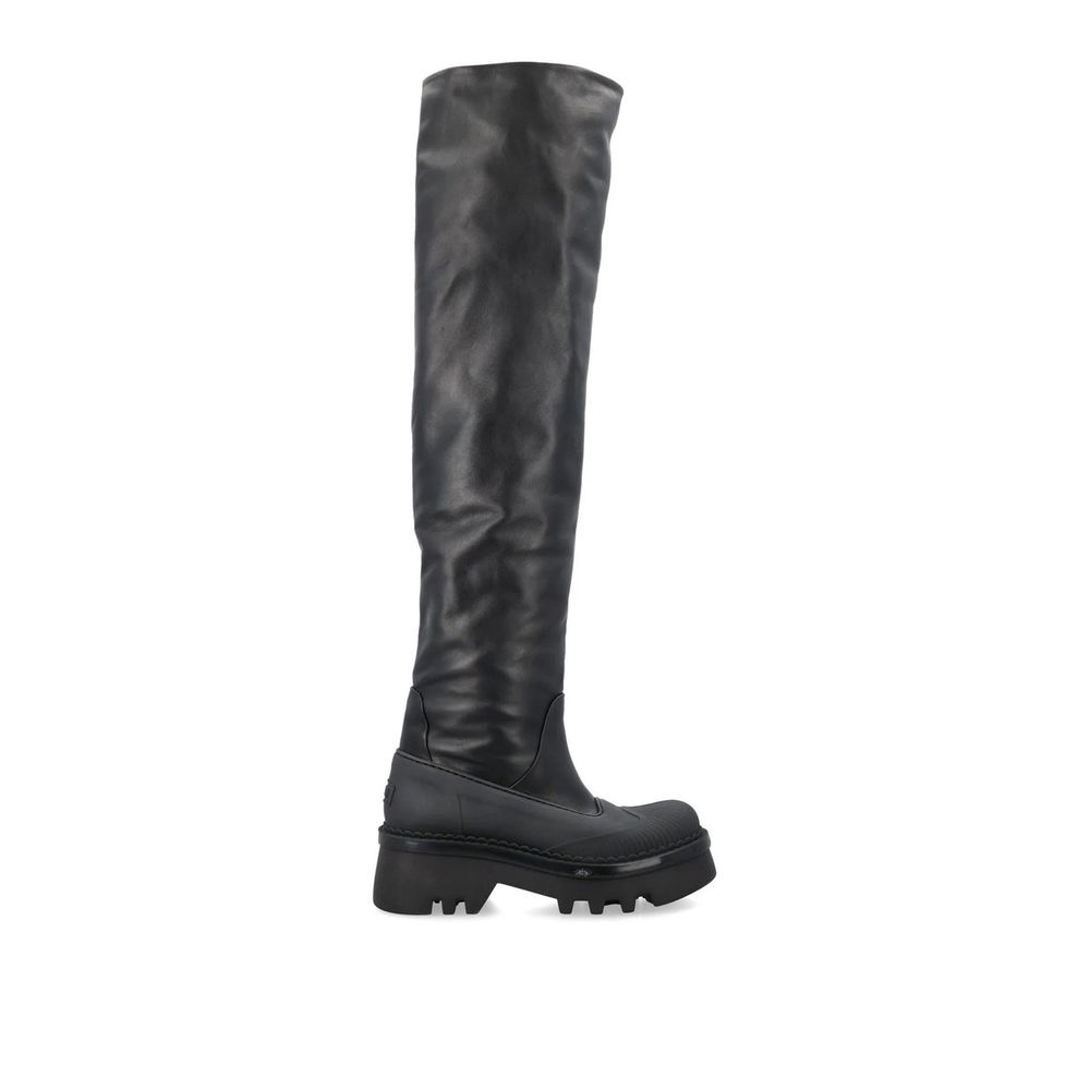 Chloé Black Leather Over The Knee