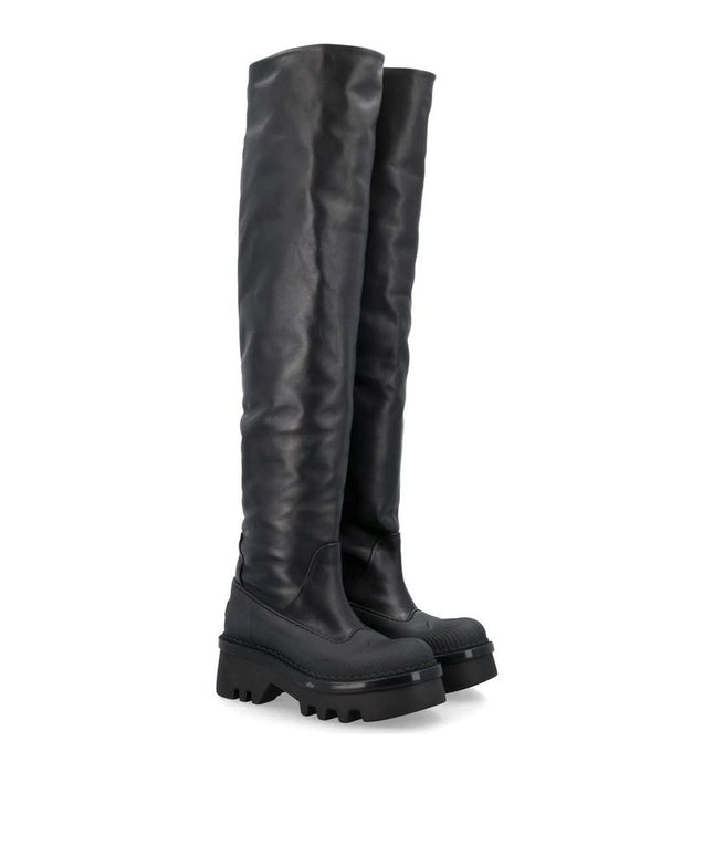 Chloé Black Leather Over The Knee
