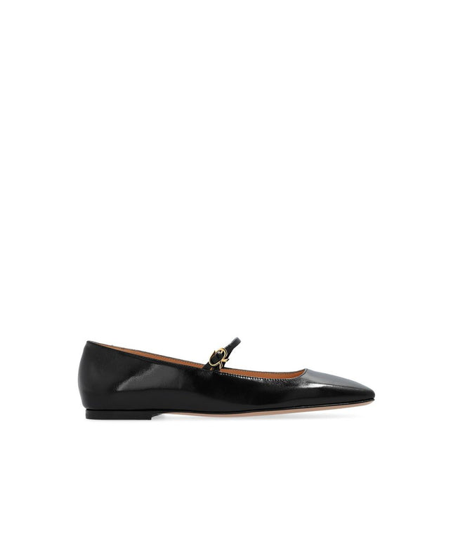 Gianvito Rossi Black Calfskin Ballet Flats