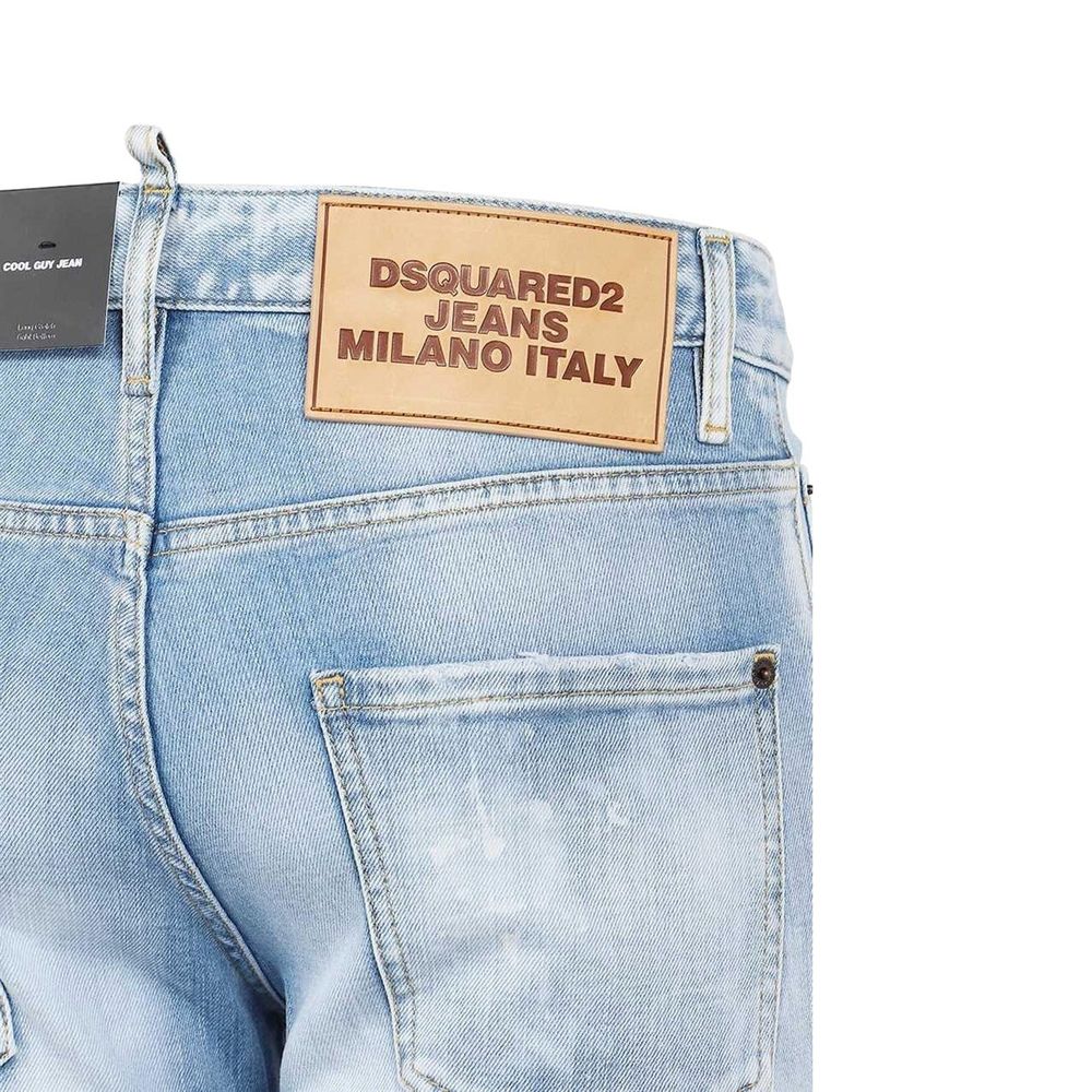 Dsquared² Blue Cotton Slim Fit Jeans