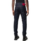 Dsquared² Blue Cotton Straight-Leg Jeans