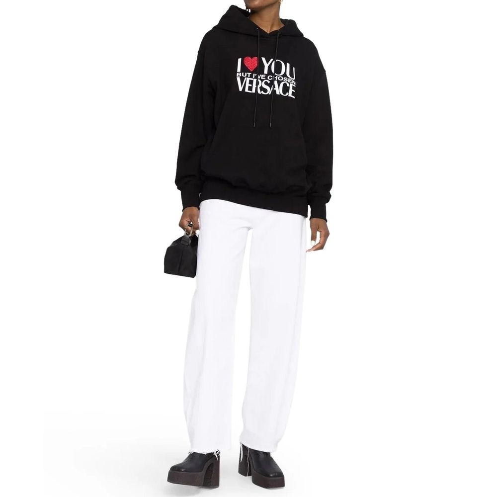 Versace Black Cotton Sweatshirt