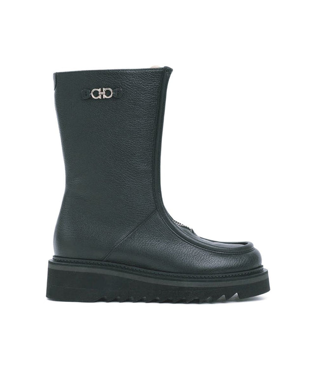 Salvatore Ferragamo Black Calfskin Boots