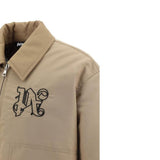 Palm Angels Beige Polyamide Bomber