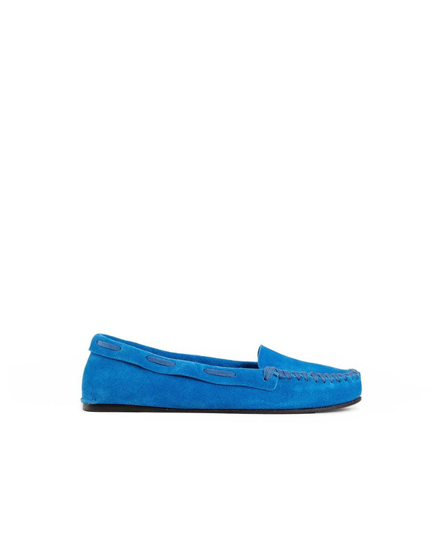 The Row Blue Calfskin Moccassin