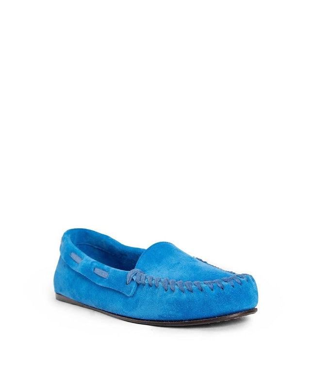 The Row Blue Calfskin Moccassin