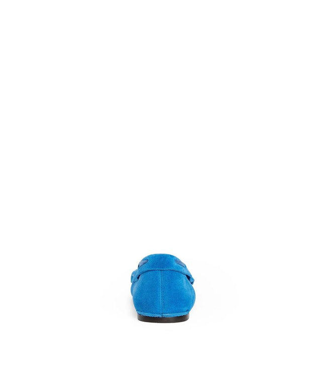 The Row Blue Calfskin Moccassin