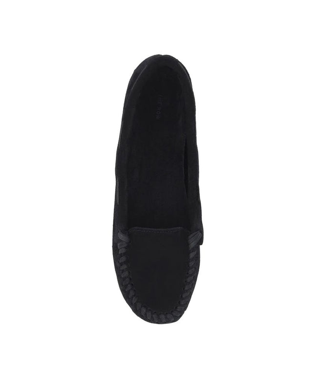 The Row Black Calfskin Moccassin