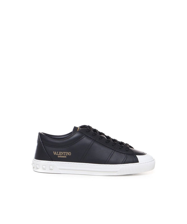 Valentino Garavani Black Calfskin Low Top Sneakers