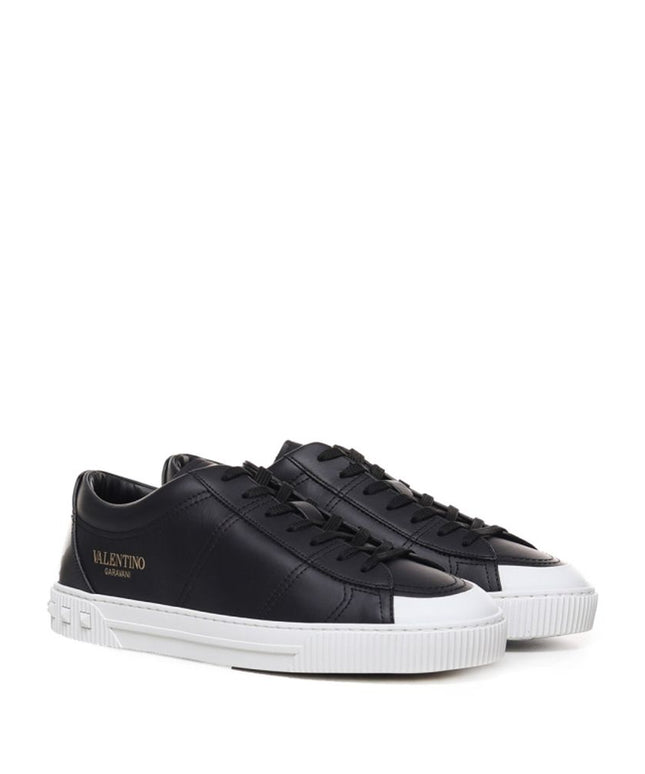 Valentino Garavani Black Calfskin Low Top Sneakers