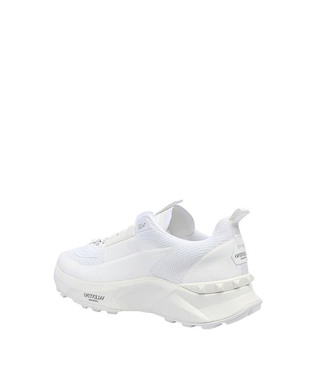 Valentino Garavani White Fabric Athletic Sneakers