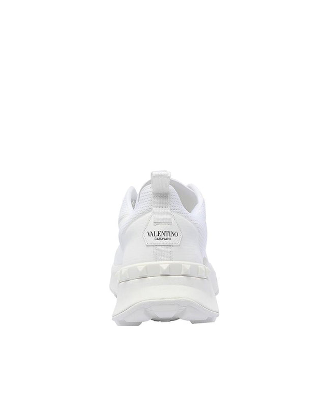 Valentino Garavani White Fabric Athletic Sneakers