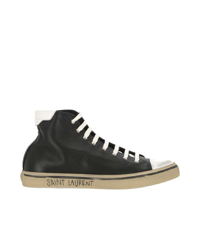 Saint Laurent Black Calfskin High Top Sneakers