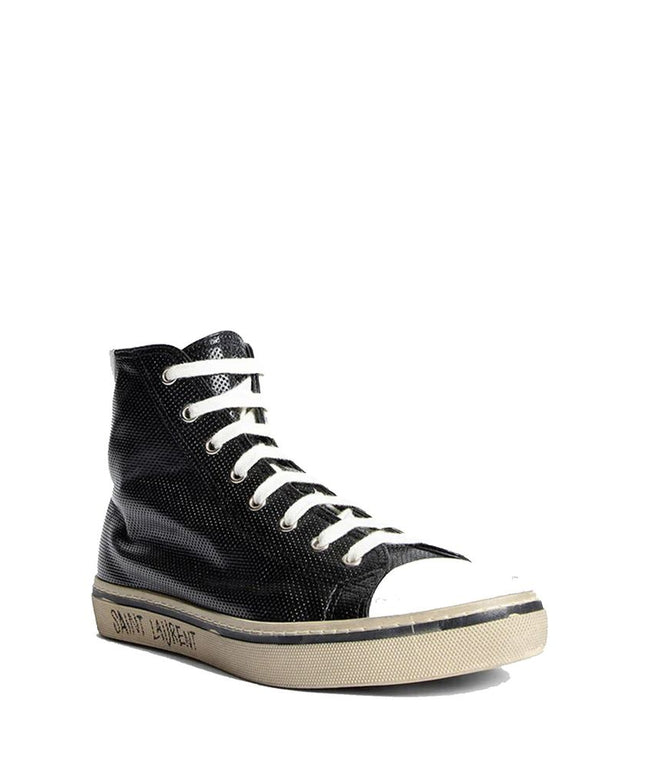 Saint Laurent Black Calfskin High Top Sneakers