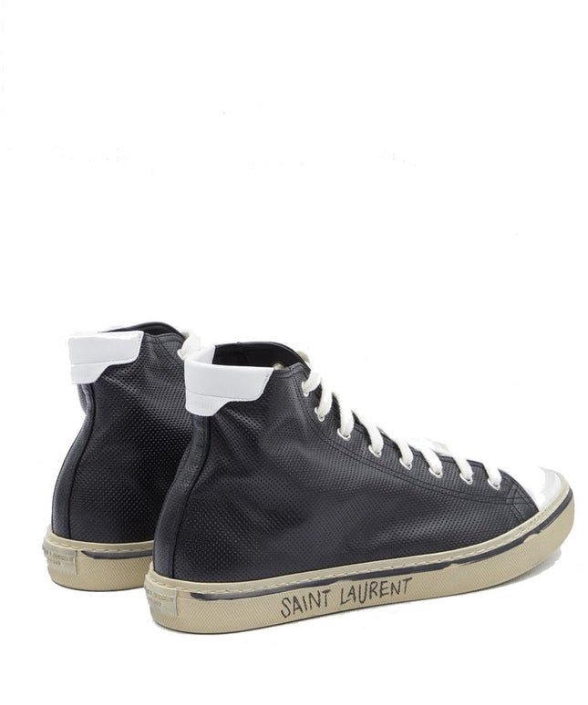 Saint Laurent Black Calfskin High Top Sneakers