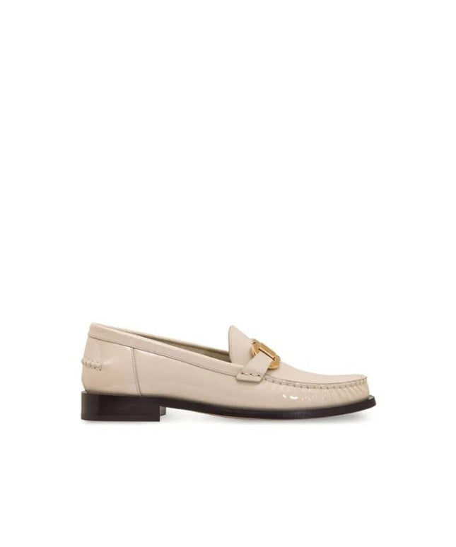 Salvatore Ferragamo White Calfskin Slip-On Loafers