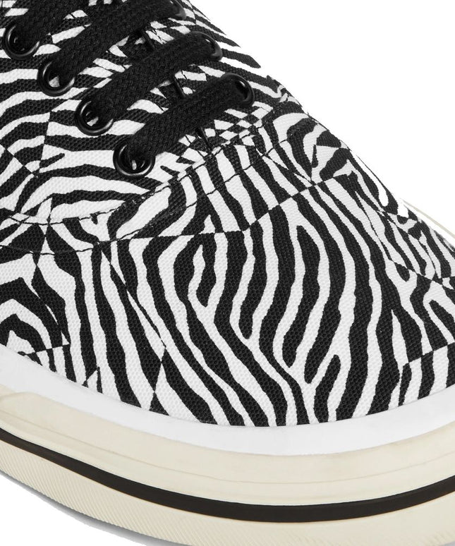 Celine Black Canvas Low Top Sneakers