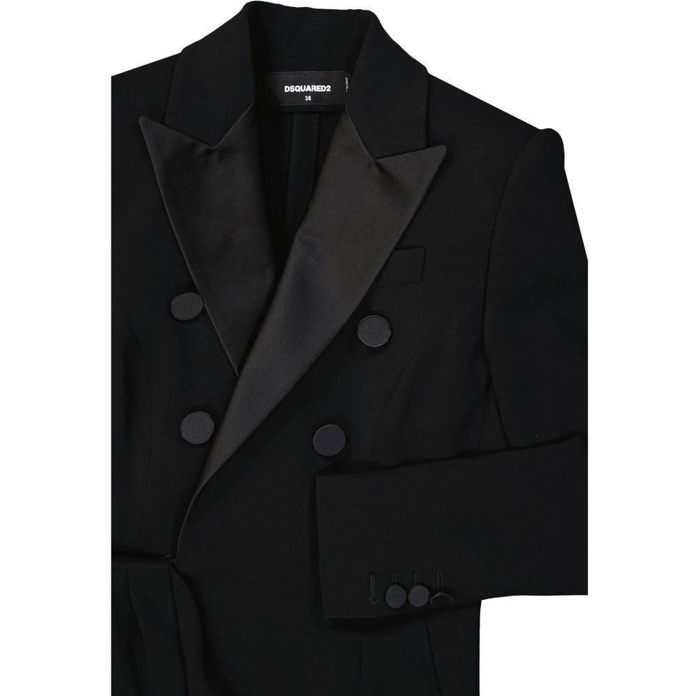 Dsquared² Black Viscose Cocktail Dress