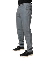 Master Coat Gray Cotton Regular Fit Men Denim Trouser Jeans