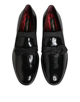 Dolce & Gabbana Black Leather Slip On Dress Men Loafers Shoes