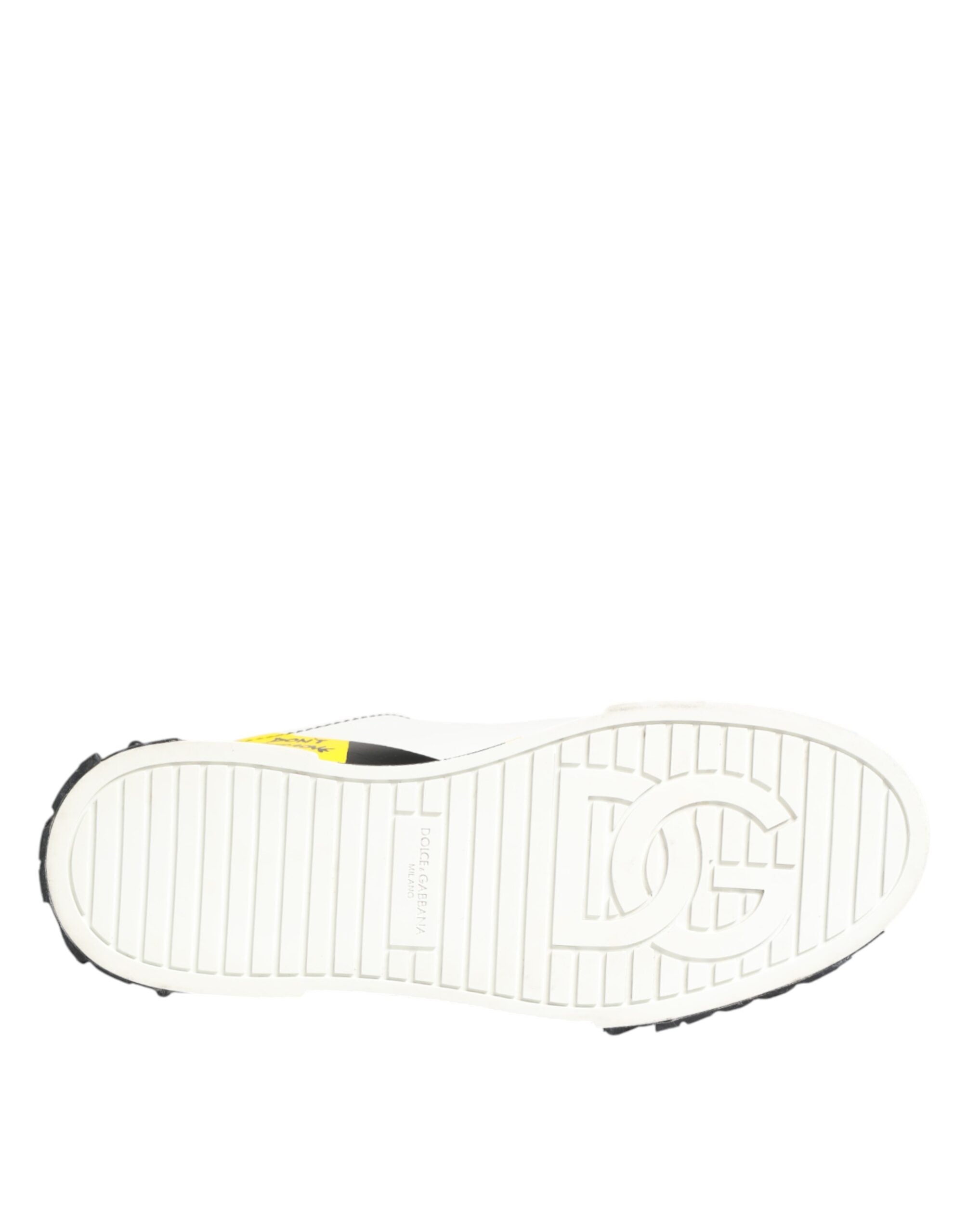 Dolce & Gabbana Multicolor Leather Graffiti Low Top Sneakers Shoes
