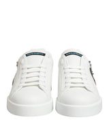 Dolce & Gabbana White Leather #DGFAMILY Men Sneakers Shoes