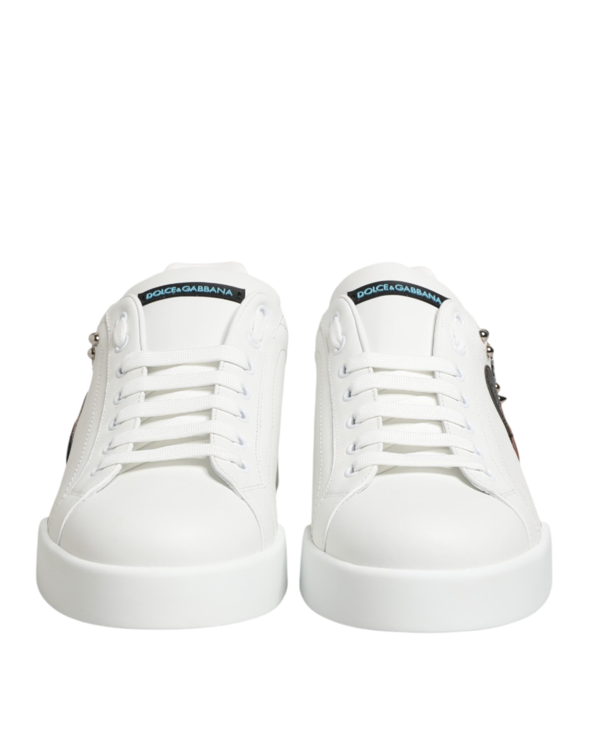Dolce & Gabbana White Leather #DGFAMILY Men Sneakers Shoes