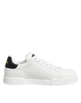 Dolce & Gabbana White Leather #DGFAMILY Men Sneakers Shoes