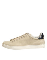 Dolce & Gabbana Beige London Low Top Leather Sneakers Shoes