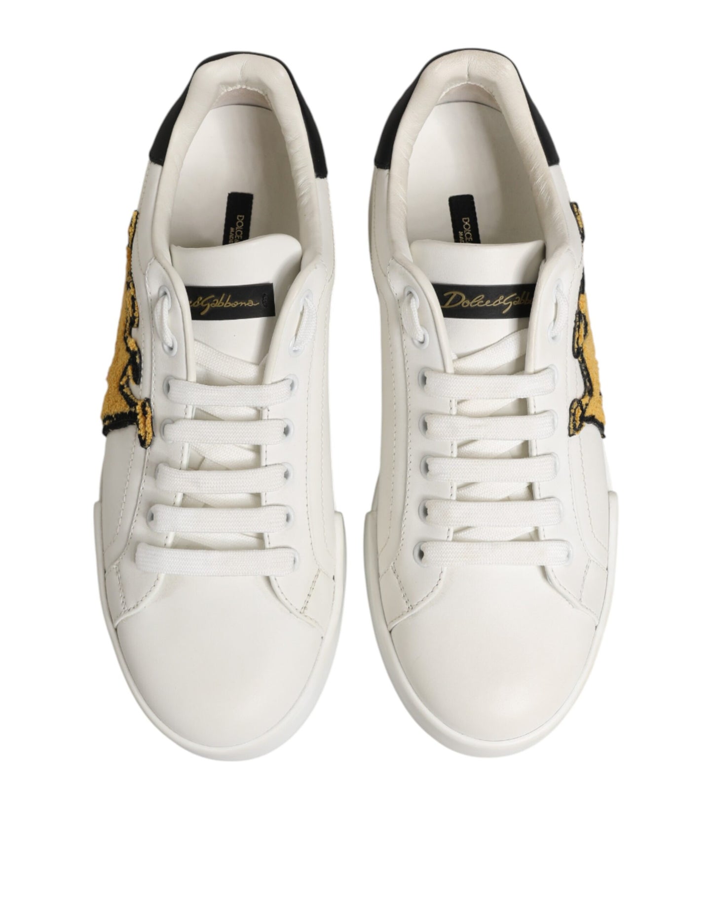 Dolce & Gabbana White Crown Patch Portofino Men Sneakers  Shoes