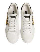 Dolce & Gabbana White Crown Patch Portofino Men Sneakers  Shoes
