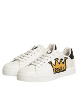 Dolce & Gabbana White Crown Patch Portofino Men Sneakers  Shoes