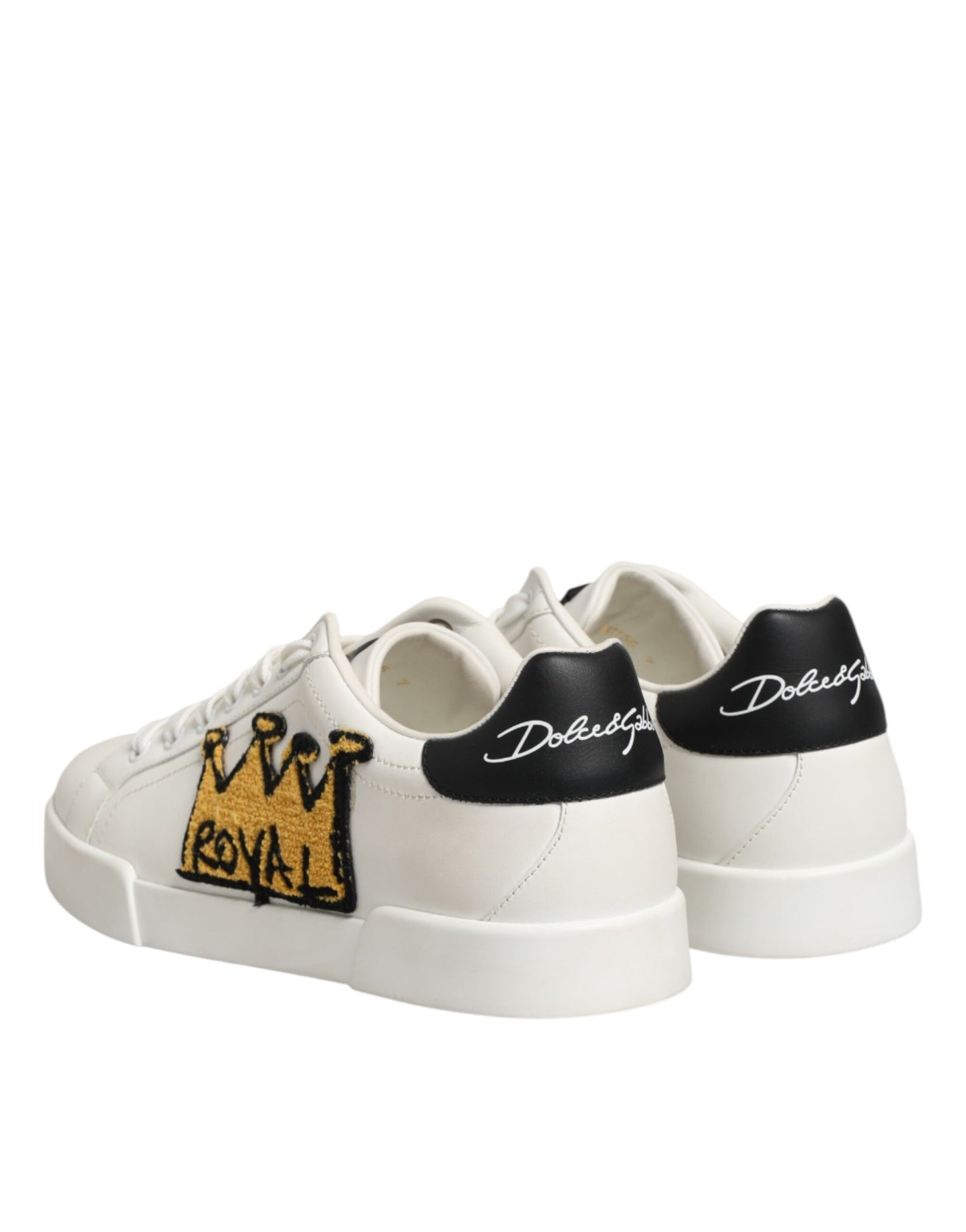 Dolce & Gabbana White Crown Patch Portofino Men Sneakers  Shoes