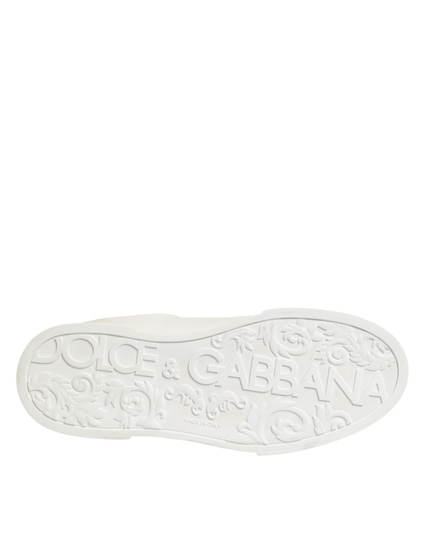 Dolce & Gabbana White Crown Patch Portofino Men Sneakers  Shoes