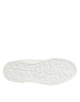 Dolce & Gabbana White Crown Patch Portofino Men Sneakers  Shoes