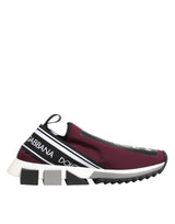 Dolce & Gabbana Maroon Slip On Sorrento Men Sneakers Shoes