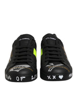 Dolce & Gabbana Black Crown Logo Low Top Men Sneakers Shoes