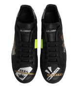 Dolce & Gabbana Black Crown Logo Low Top Men Sneakers Shoes