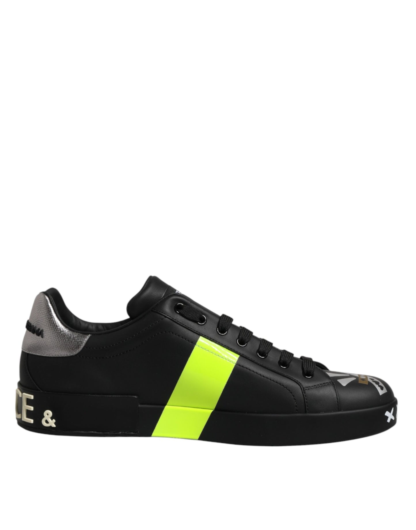 Dolce & Gabbana Black Crown Logo Low Top Men Sneakers Shoes