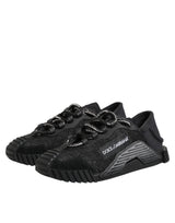 Dolce & Gabbana Black Logo Lace Low Top NS1 Sneakers Shoes
