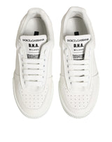 Dolce & Gabbana White Leather MIAMI Low Top Sneakers Shoes