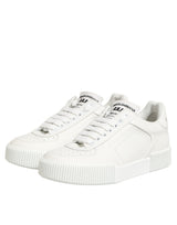 Dolce & Gabbana White Leather MIAMI Low Top Sneakers Shoes