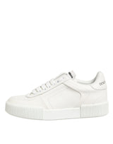 Dolce & Gabbana White Leather MIAMI Low Top Sneakers Shoes