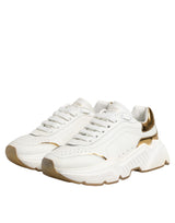 Dolce & Gabbana White Gold Daymaster Low Top Sneakers Shoes