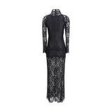Rabanne Black Polyamide Long Dress