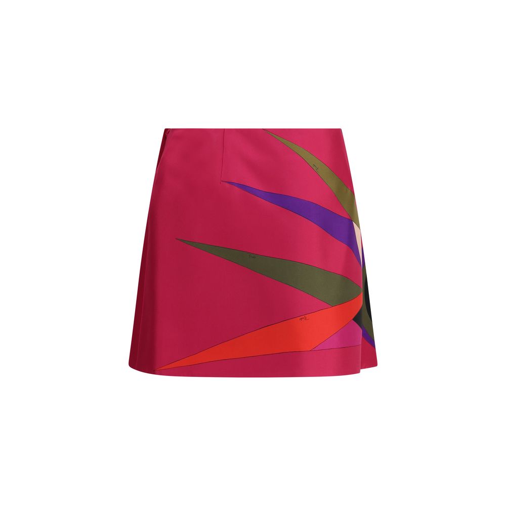 Emilio Pucci Multicolor Acetate Mini Skirt