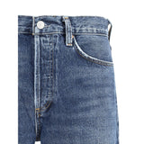 Agolde Blue Cotton Straight-Leg Jeans